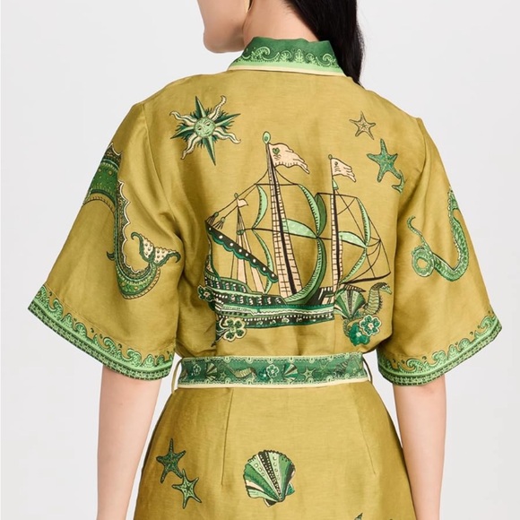 Alemais linen midi dress - Size US 2 - Picture 2 of 3